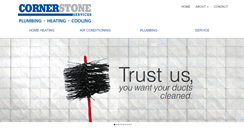 Desktop Screenshot of cornerstonehvac.com